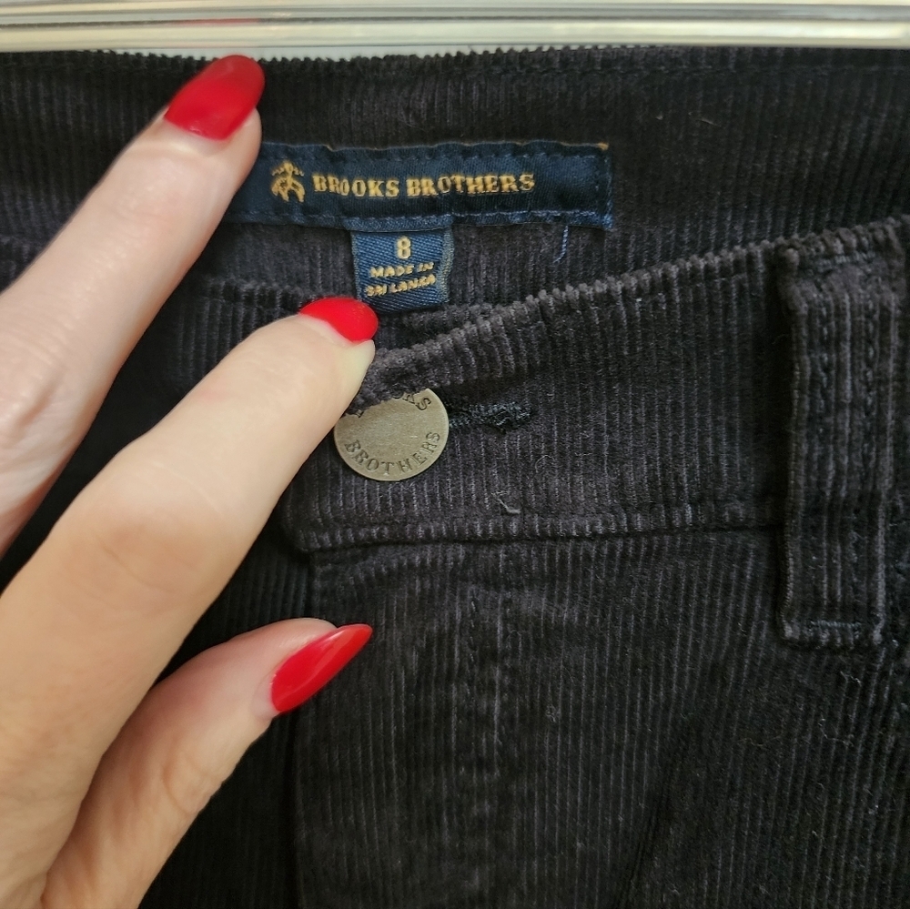 Brooks Brothers Black Corduroy Pants Women’s Size 8 - Picture 3 of 4